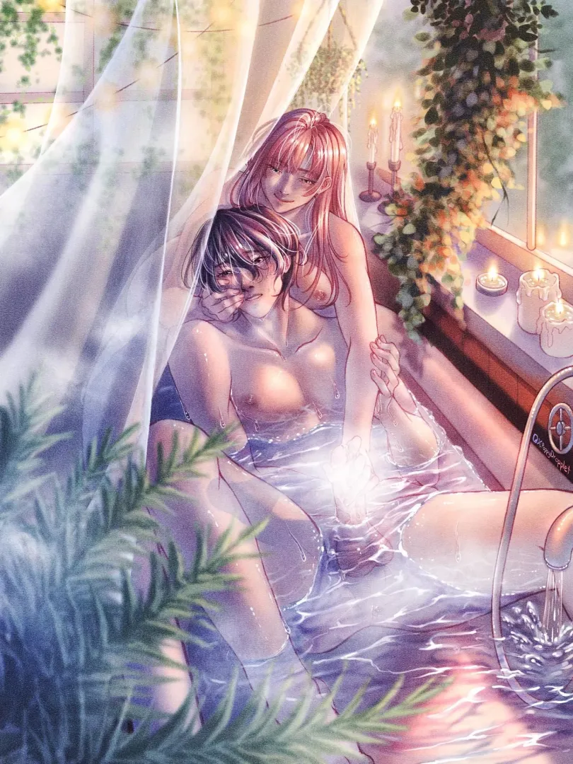 Bathe your partner [OC] by PoppyDropplet