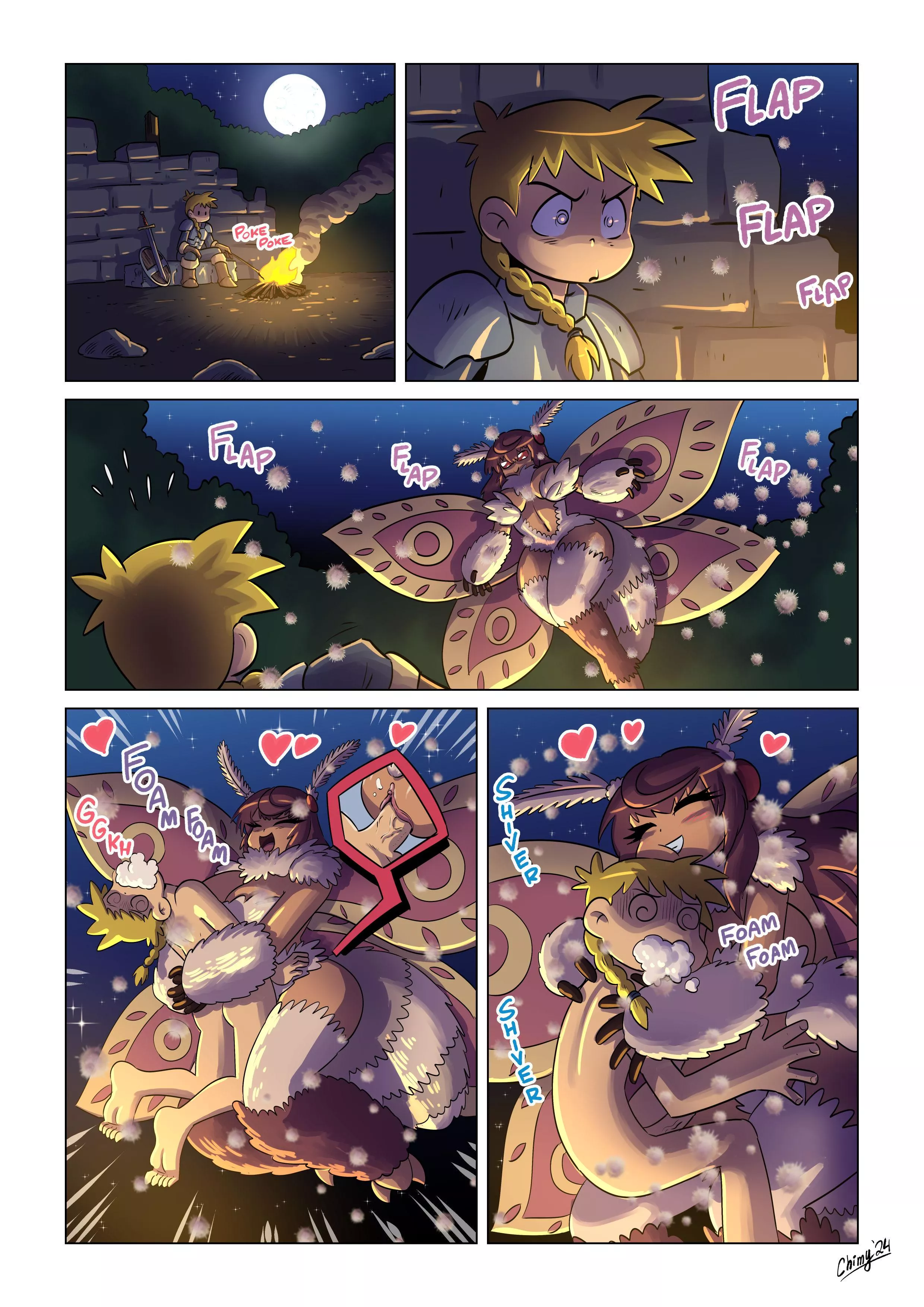 Hero adventures: Moth encounter [Made by ChimyArt] posted by ChimyArt
