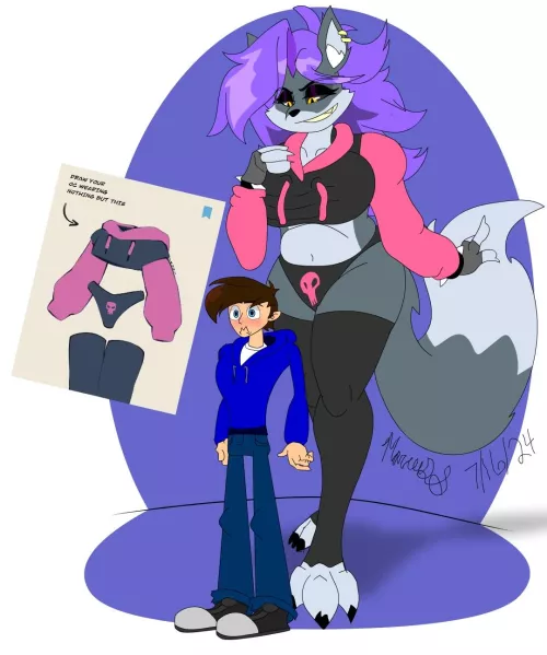 Maxine x/Twitter outfit prompt (art and characters by me) by RacoonAnimator