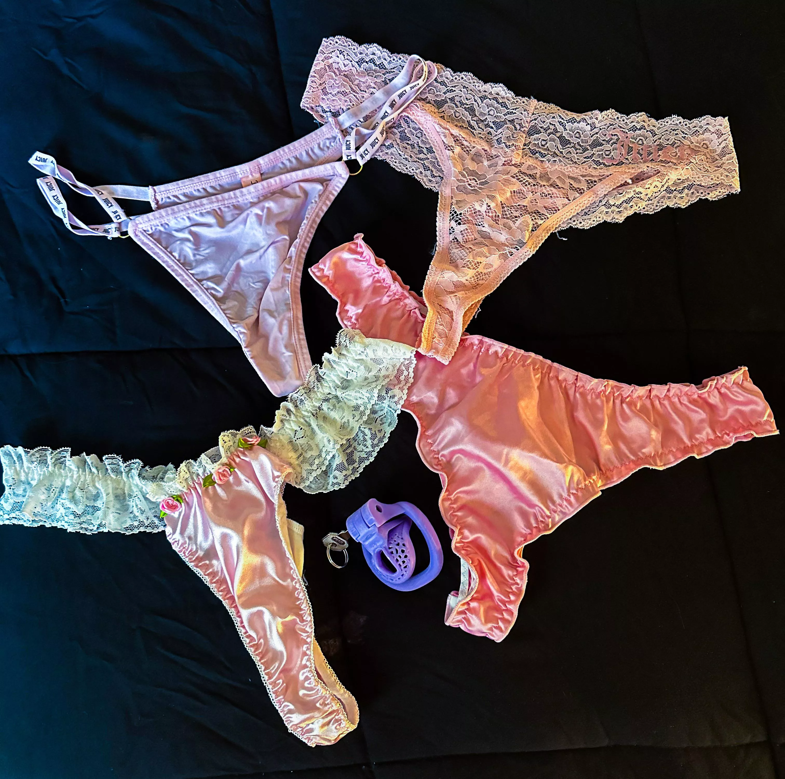 On Wednesdays we wear pink. Which pair did she pick for me today? posted by BikiniRumRunner