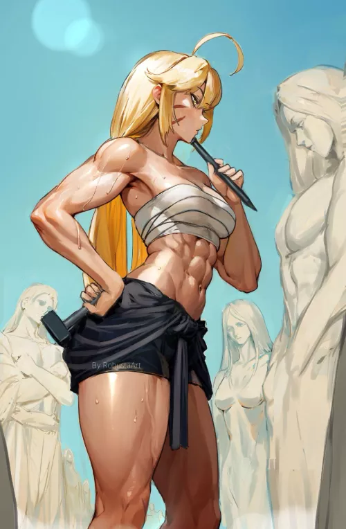 Sculpted scupltor (@RobustaArt) by TheTMoneyMan