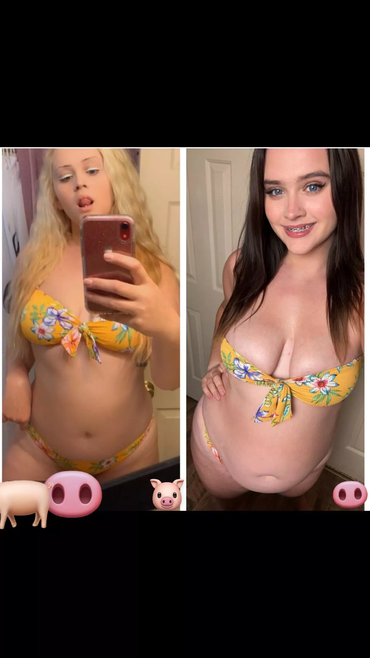 Upvote if you prefer the right  posted by xxxnaughtymeg