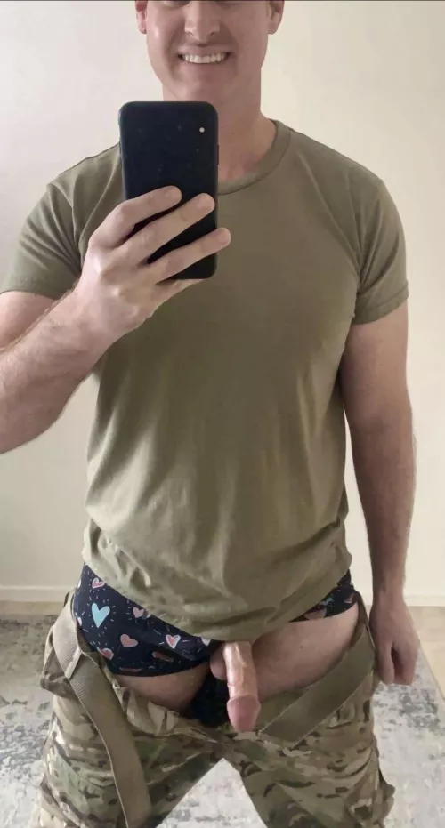 (36) Oh shit! I’m having a uniform inspection. Quick! Where should I hide this? by slashbanter