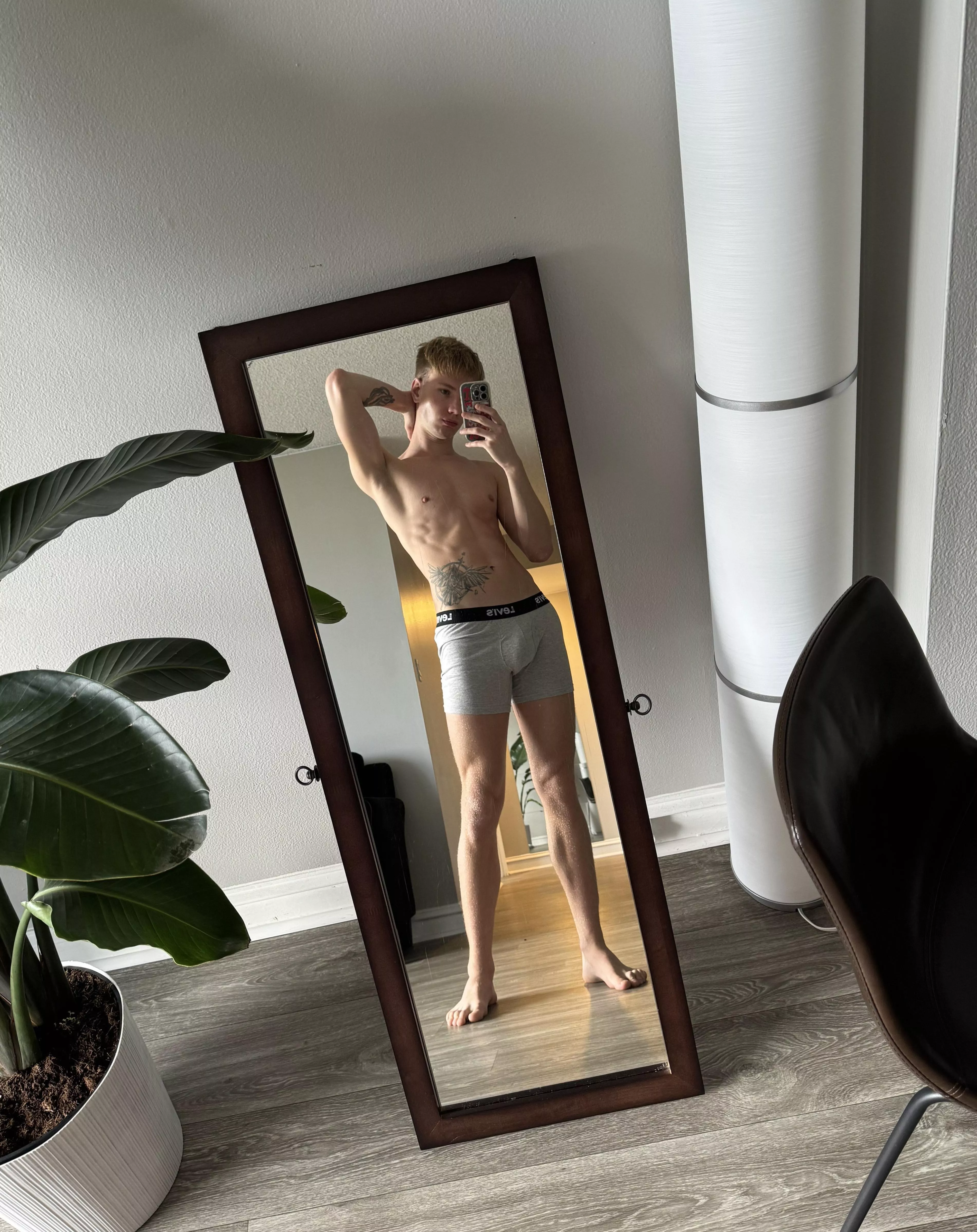 Delicious boy in the mirror posted by InLoveWithPleasure