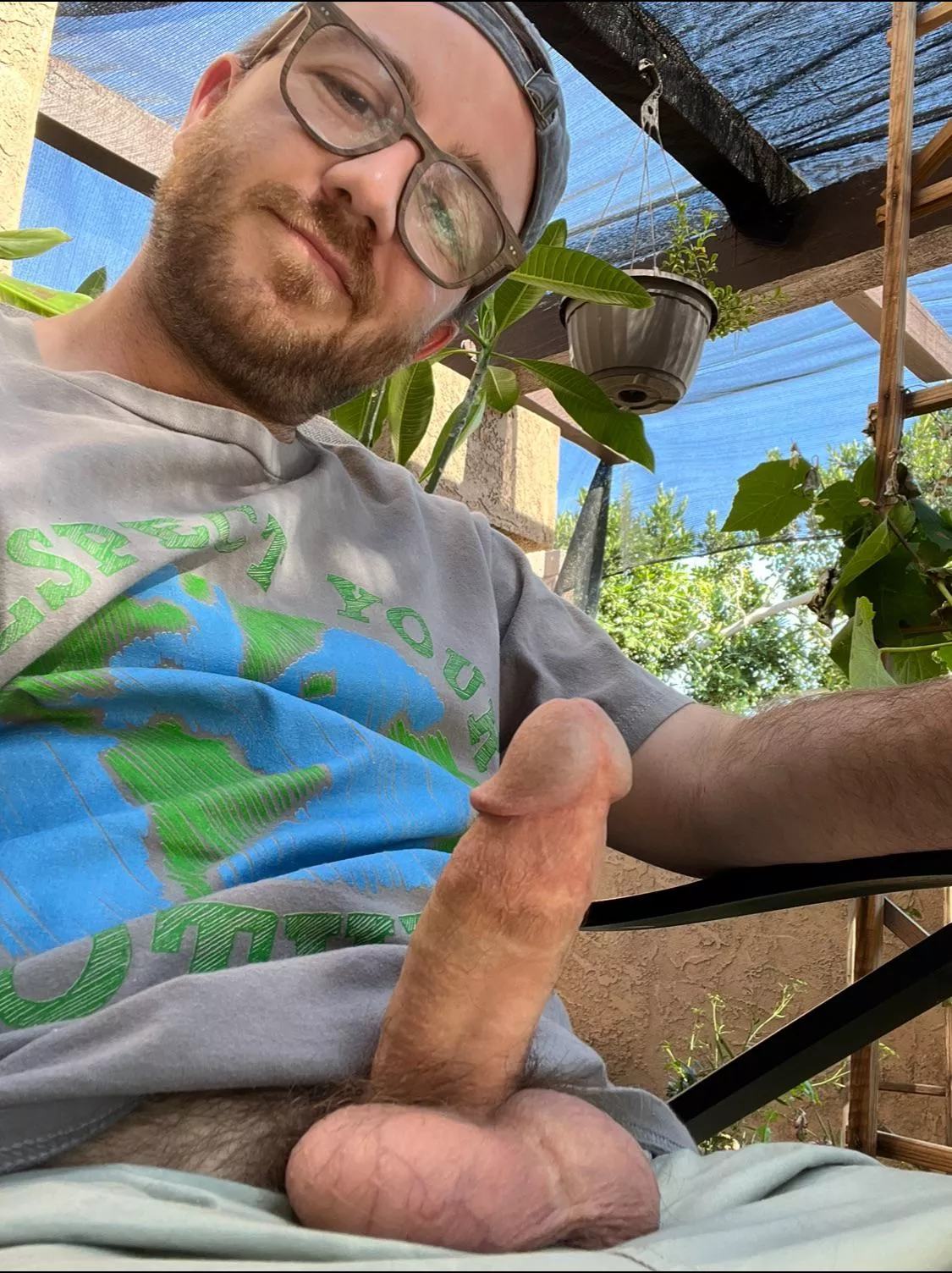 Hard in the garden 🪴🍆 posted by foybriends