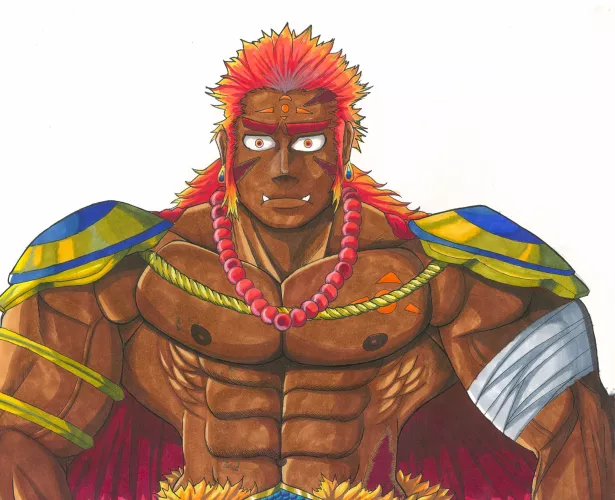 Huge warrior. (OC by me) by Fantastic-Ant-4429