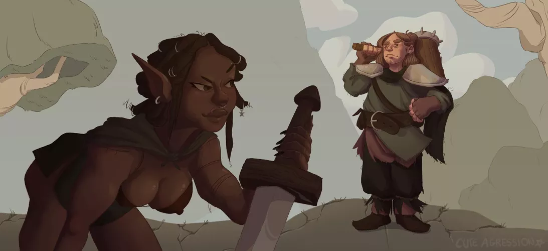 Made this art of me and my best friend’s OCs  by cuteagression_