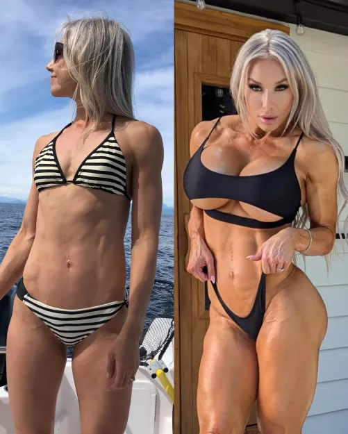 Bodybuilding Bombshell Bimbo - Before & After by karenorlena