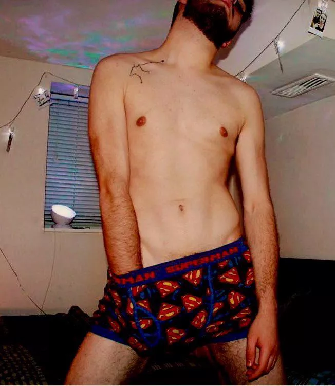 Do I look like a geek w these Superman Boxers? posted by toythrussy
