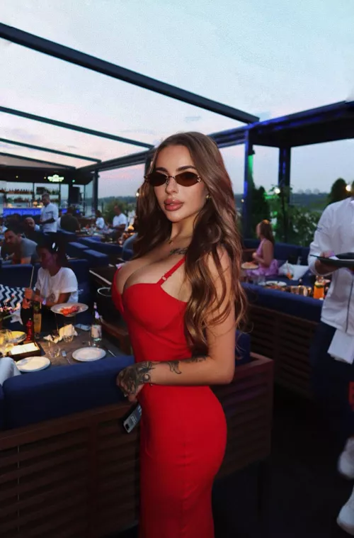 I think the red dress accentuated my boobs and hips superbly by ShelbiLovely