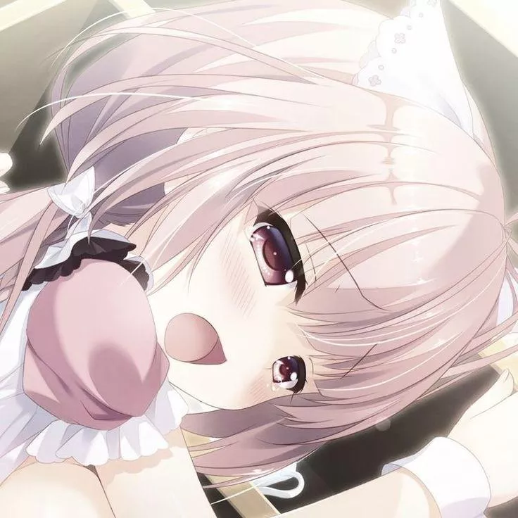 LF Color Source: red eyes, yellow hair, open mouth, tears, blush, clothes, breasts, close up, maid, maid apron, hair band, long hair posted by playerrrr54