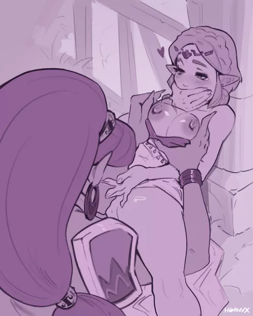 Quiet now, Princess... You don't want your cute boyfriend to catch us, hmm~? by Drab_Sleaze69