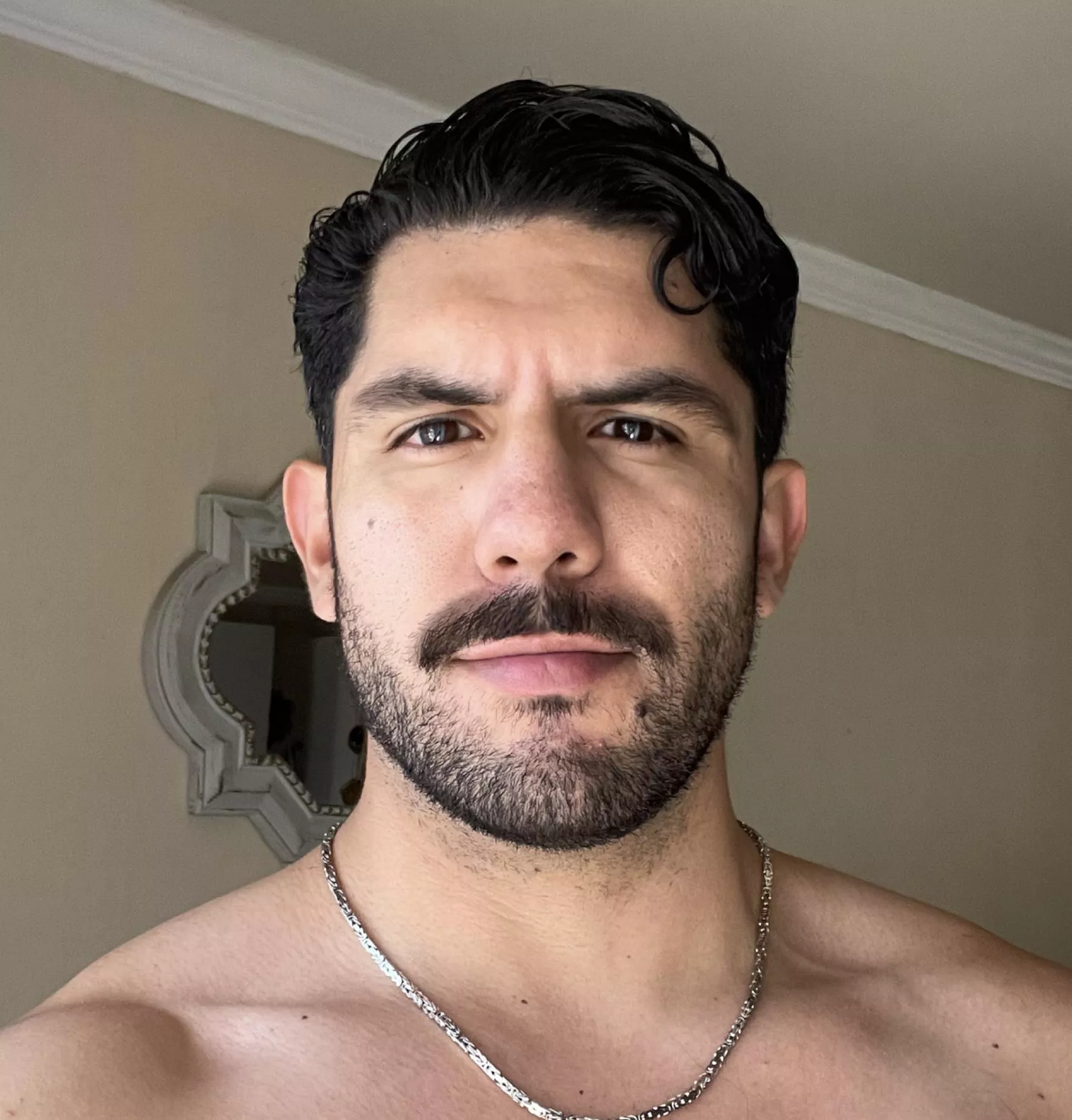 trying out a curly sidepart  posted by CarTall9707