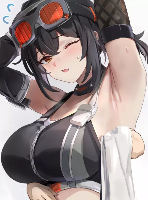 Wiping Grace's sweat by marxsander2016