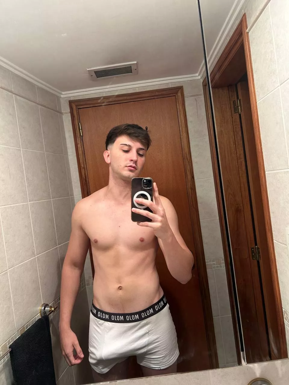 You accidentally walk in on your friend's brother about to jerk off, lol what your reaction? :) posted by itscameron_