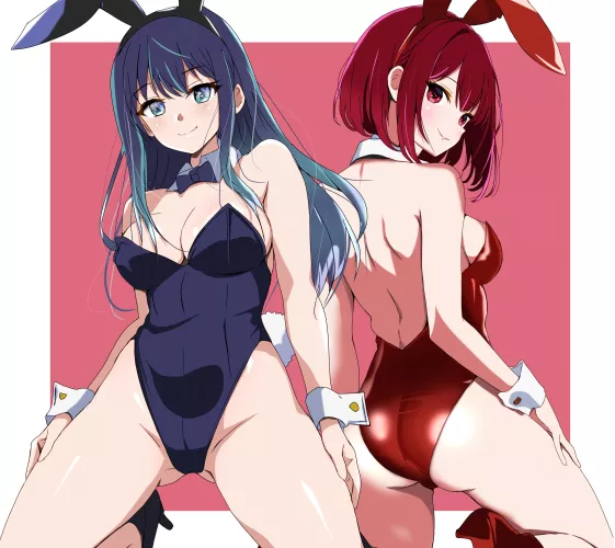Akane And Arima Wearing Bunny Girl Outfits (Oshi No Ko) by Csxc