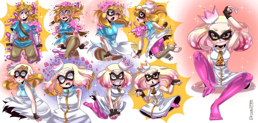 Getting Splatted (M Hylian [Link] -> F Inkling [Pearl]) by xXNatsumeraXx & LazyUsername1 by 66699966699966699960