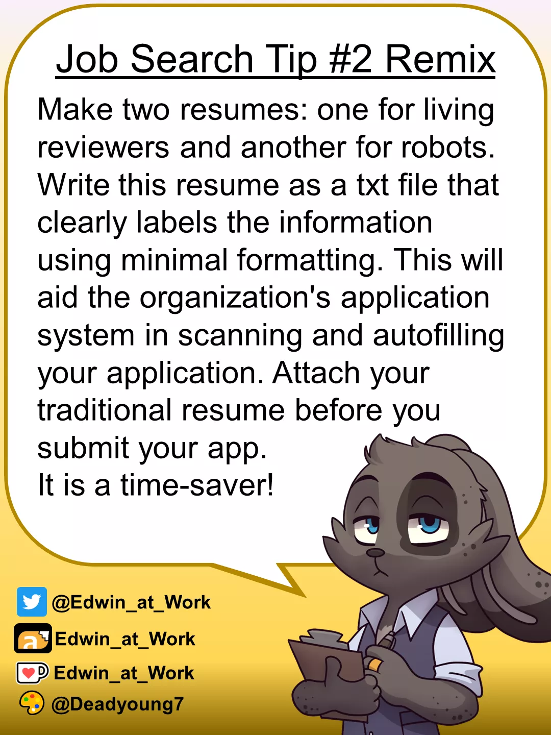 Job Search Tip: Robo Resume posted by Edwin_at_work