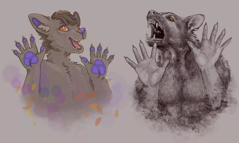 My two art styles.. Which one do you like more? by Leading-Hippo-7289