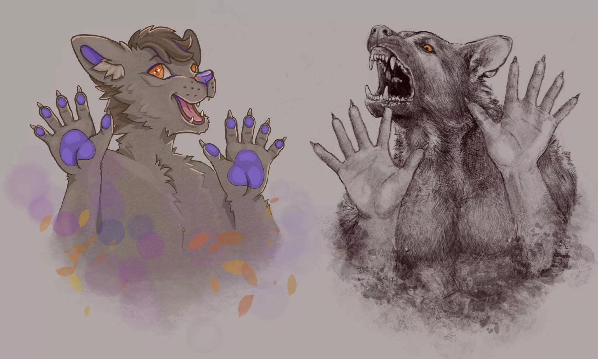 My two art styles.. Which one do you like more? posted by Leading-Hippo-7289