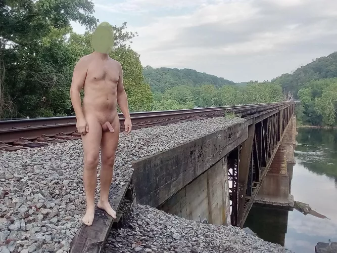 Nude by the tracks by Radford_NRV_VA