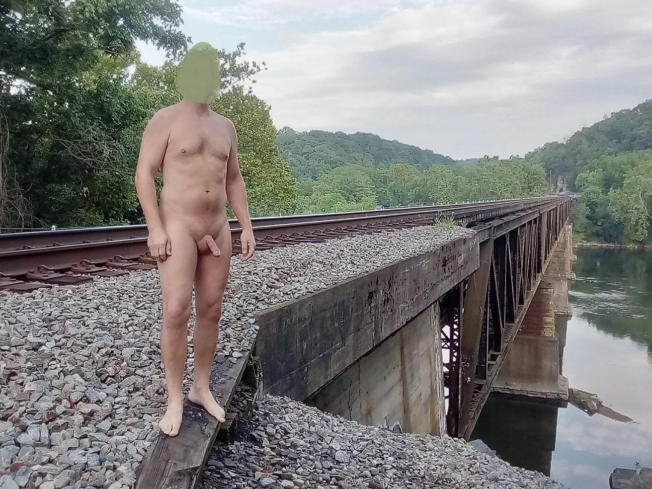 Nude by the tracks posted by Radford_NRV_VA