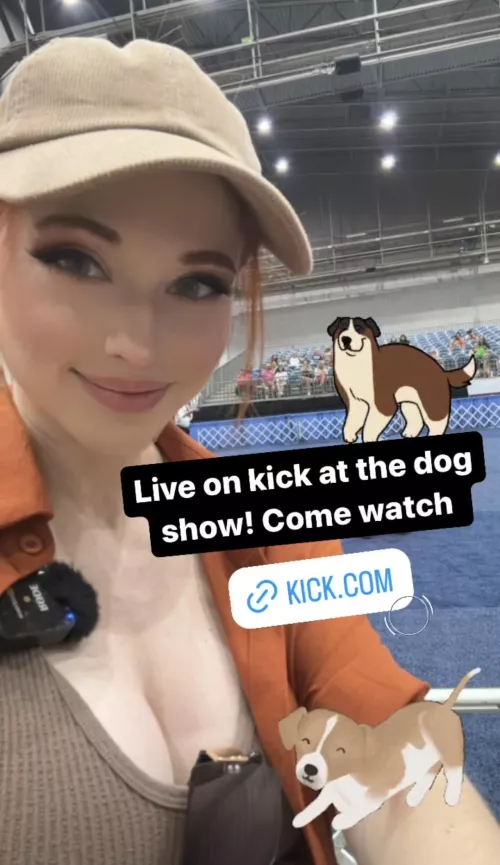 SHE'S LIVE RIGHT NOW AT THE DOG SHOW! - KICK.COM/AMOURANTH  by InfiltratorOmega