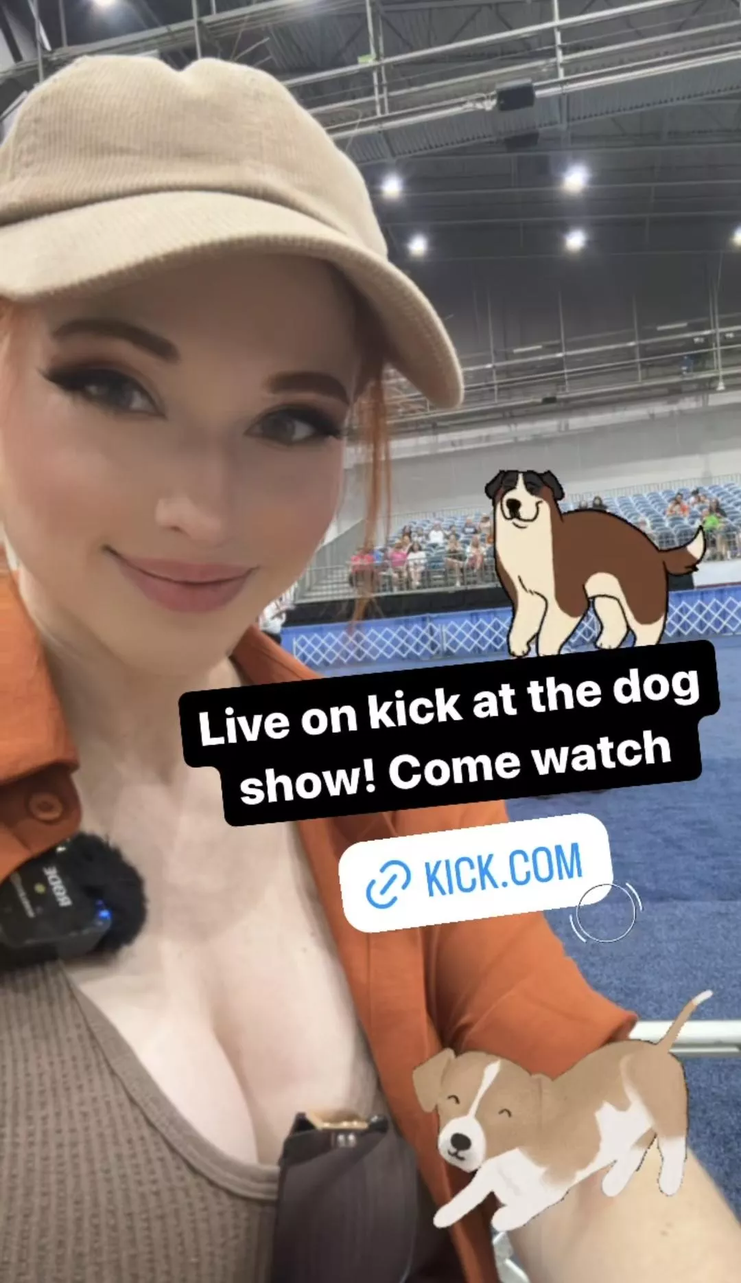 SHE'S LIVE RIGHT NOW AT THE DOG SHOW! - KICK.COM/AMOURANTH  posted by InfiltratorOmega