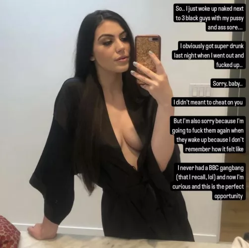 She's sorry but she's going to cheat again  by Captionsforever