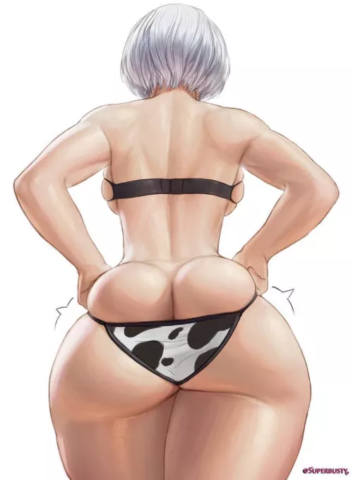 (SuperBusty) 2b in a tight cow bikini by meowwwmiss