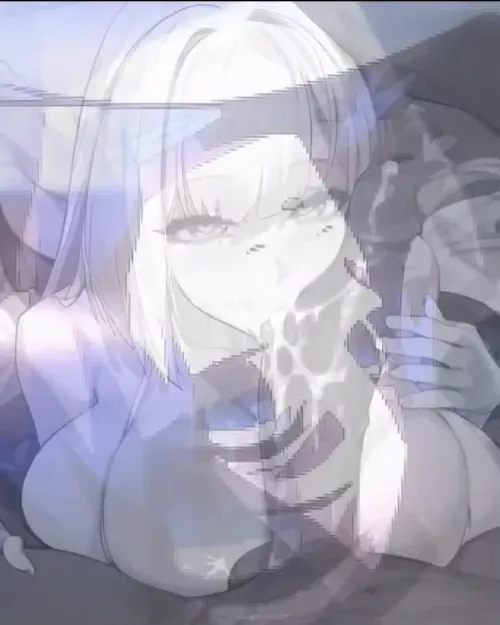 LF Color Source: 1girl, 1boy, dark skin, huge penis, licking penis, fellatio, cum on penis, huge breasts, bikini, bangs, heart-shaped pupils, looking at viewer, long hair, edited by kei-kazuki