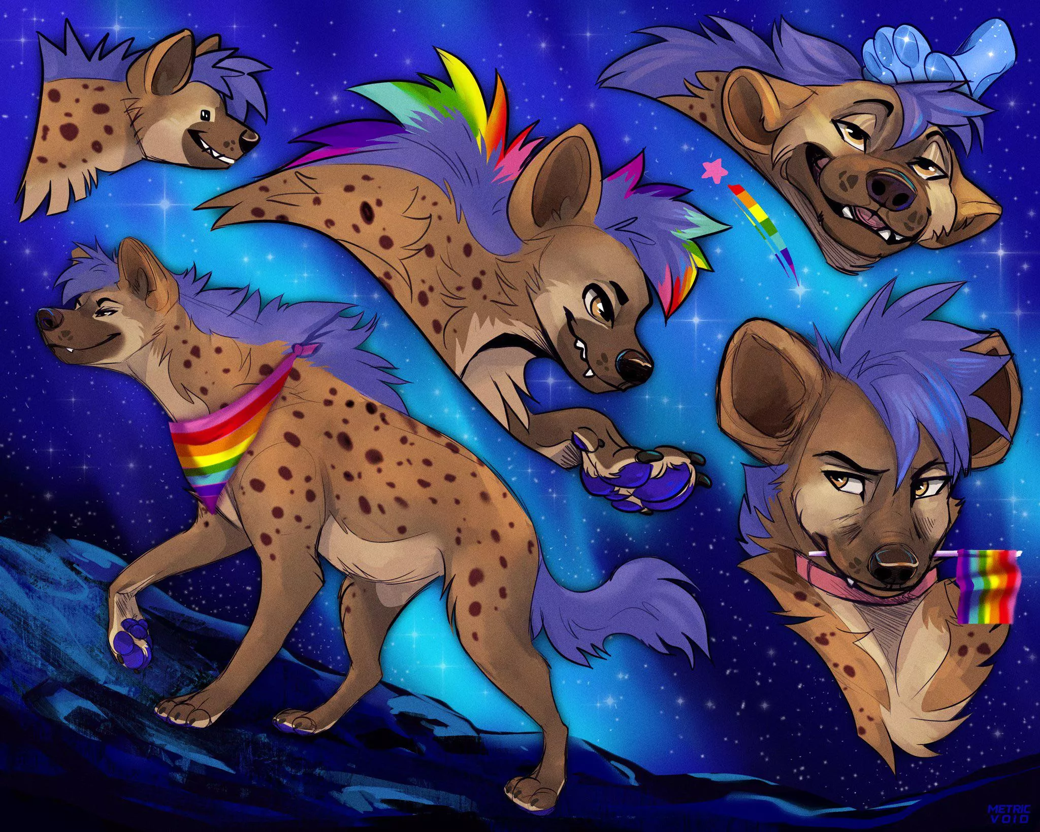 🌈Pride Hyena posted by MetricVoidArt