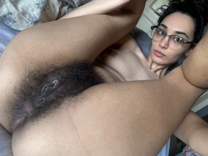 in my most authentic form: glasses, no makeup and a full bush by Saharbbyy