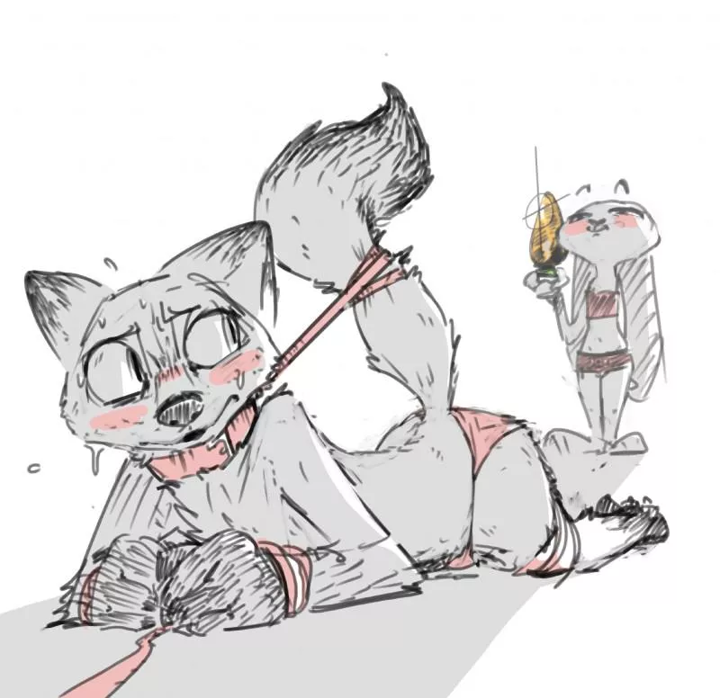 Now that you're tied up, Nick, it's carrot time! [FM] (art by nobby) posted by courier5995