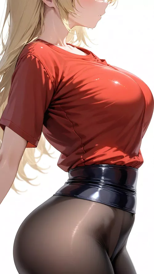 Red Shirt & Tights  by CheetahSperm18