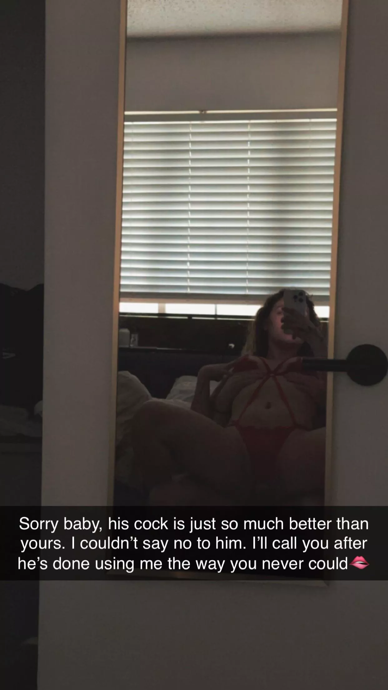 The last snap her bf received before he didn’t hear from her again 😈 posted by SneakyPeeka