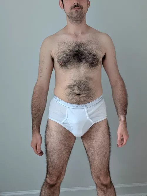Wearing nothing but my white briefs by Rod-Hard7