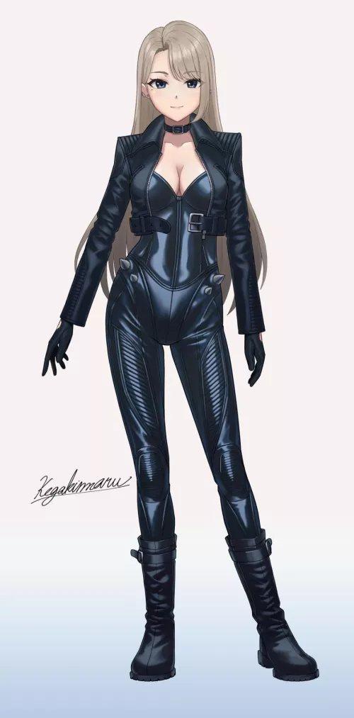 Black Biker Suit by CheetahSperm18