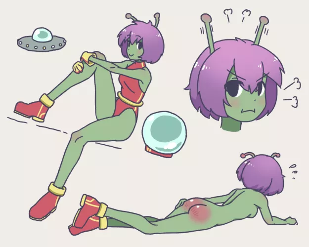 Cute alien lady by Darkness7569