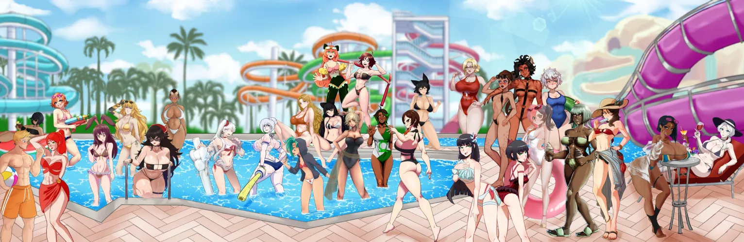 SFW RWBY Water Park from the Never Artists. SFW in the broadest sense. The more...risque version will be uploaded later. by CapAccomplished8072