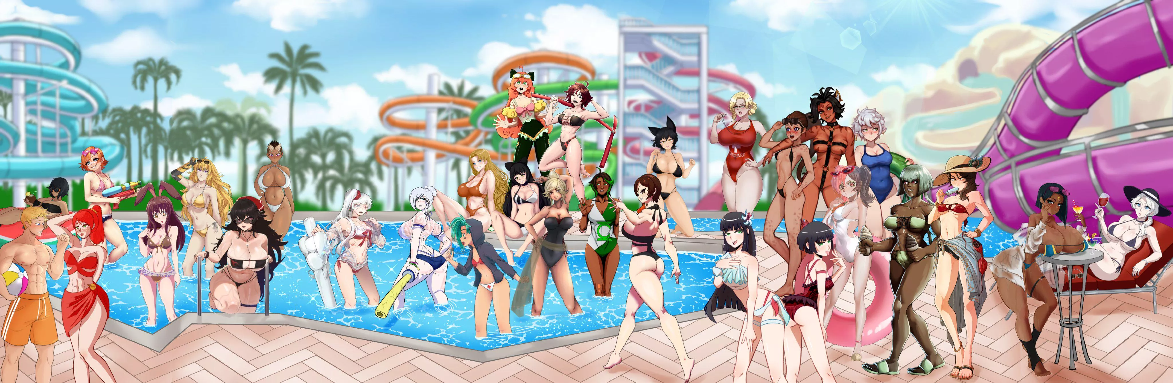 SFW RWBY Water Park from the Never Artists. SFW in the broadest sense. The more...risque version will be uploaded later. posted by CapAccomplished8072