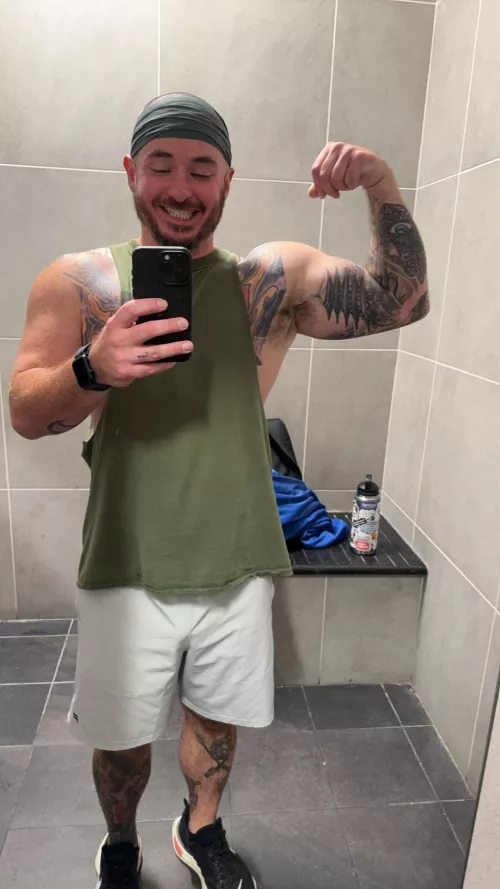 Today is one of those anniversaries you don’t want to remember. So obviously the workout was 5x as intense.  by Oldandnaked