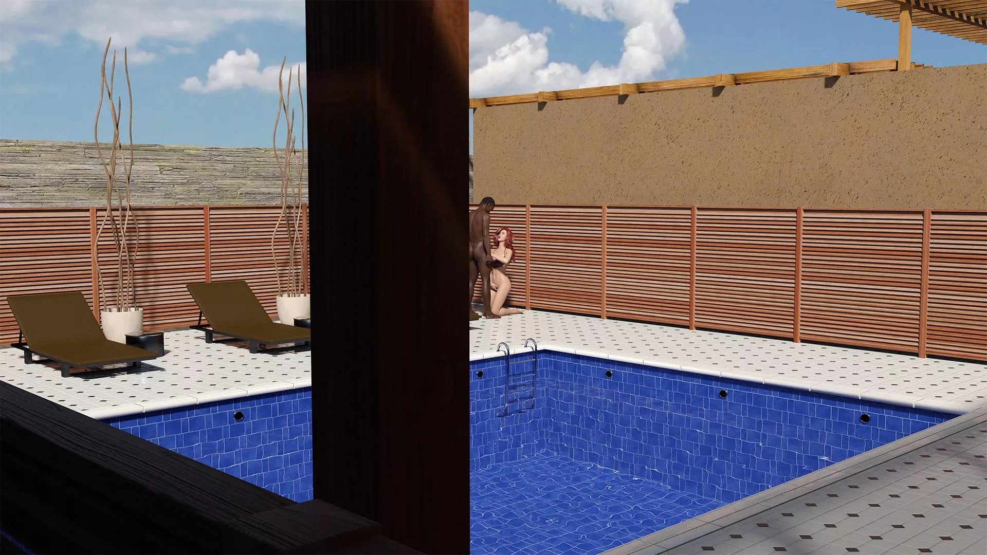 Angie with 'the MC's best friend' in My Summer of InsanErotica posted by insanerotica