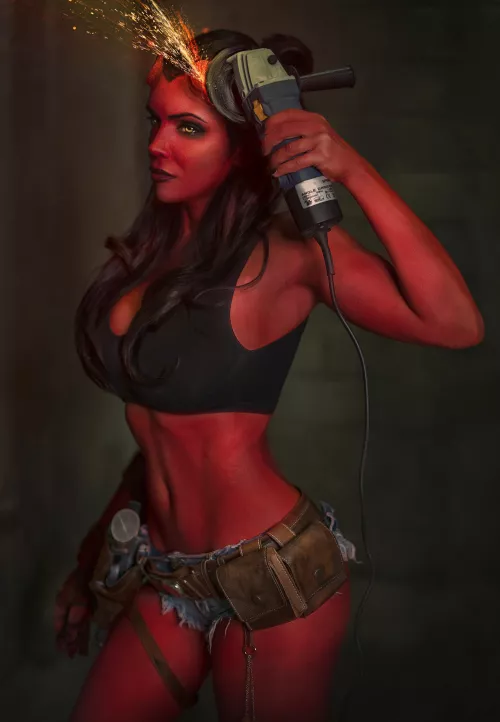 Fem Hellboy by Octokuro by iam_ocotkuro