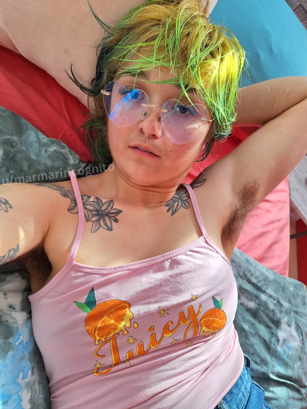 I am a freshly showered hairy babe! posted by marmarincognito