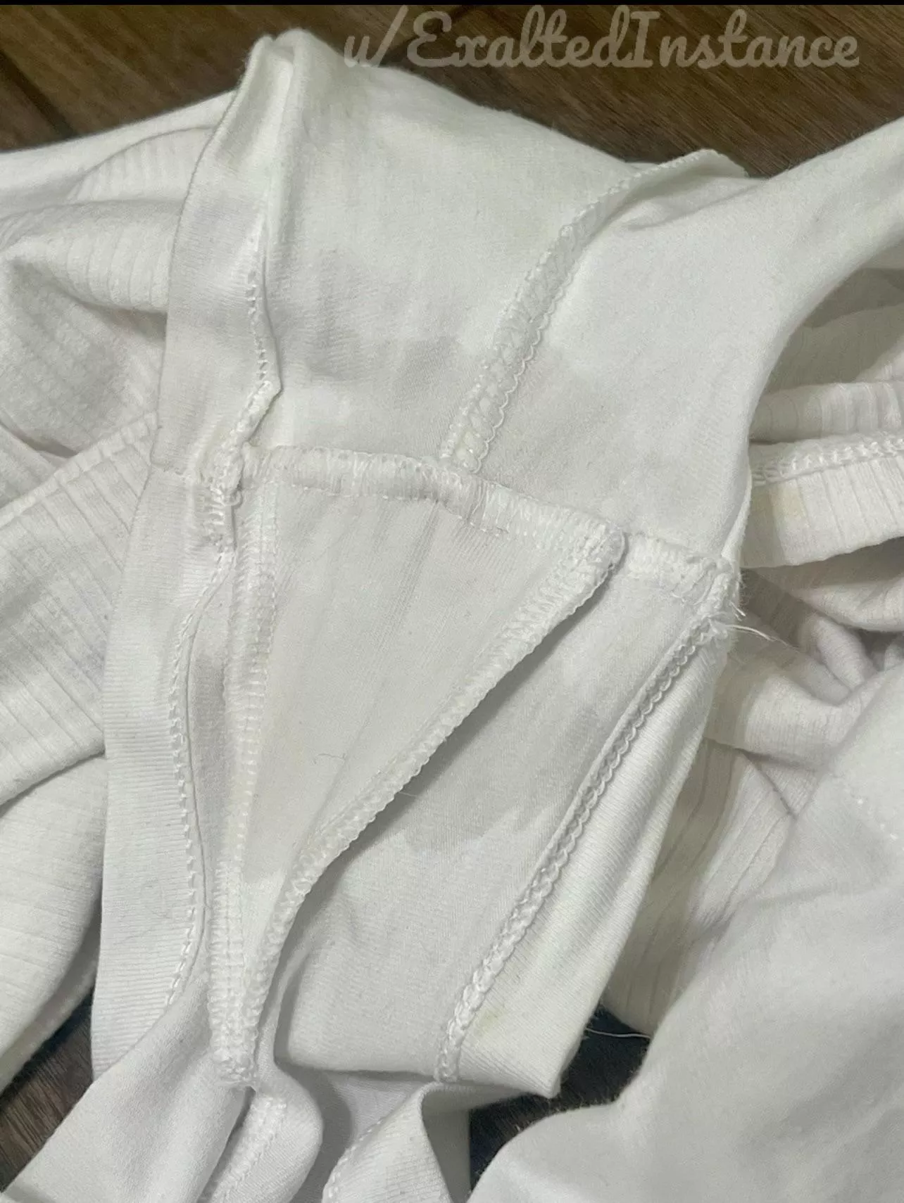 I want wearing any panties just this romper. Hubby couldn’t help it and just pulled it to the side and fucked me. Ended in cum soaked shorts! posted by ExaltedInstance