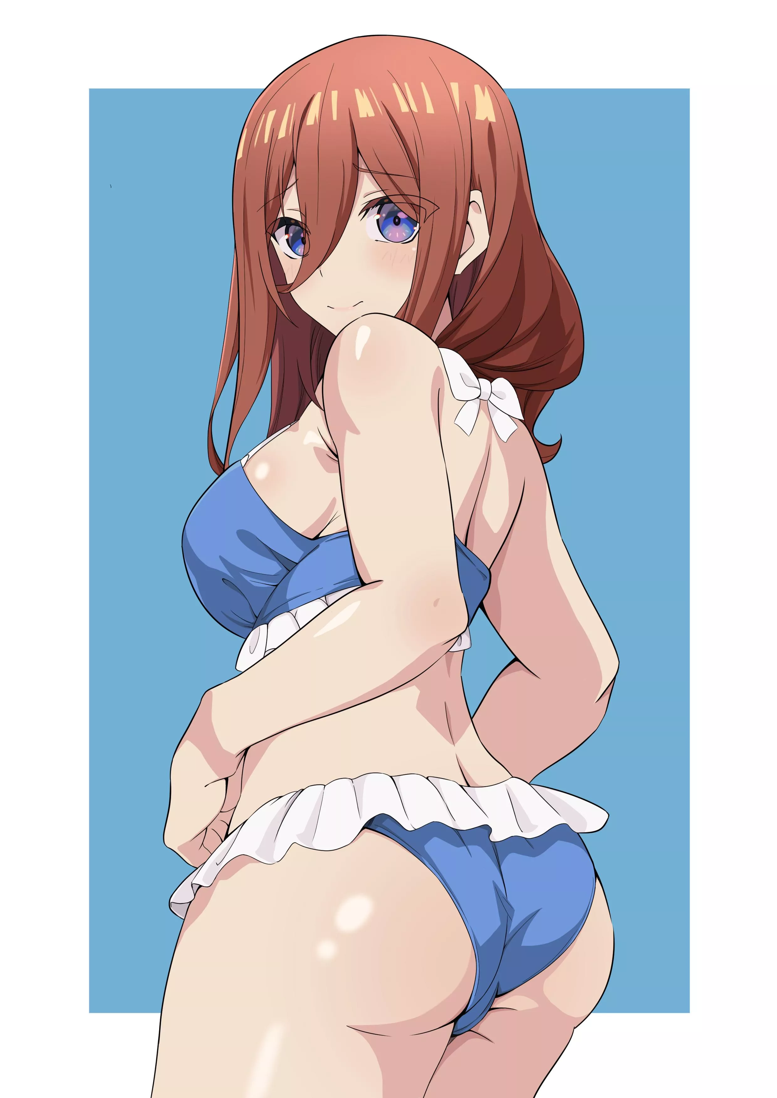 Miku Nakano Wearing Her Blue Swimsuit [The Quintessential Quintuplets] posted by Csxc