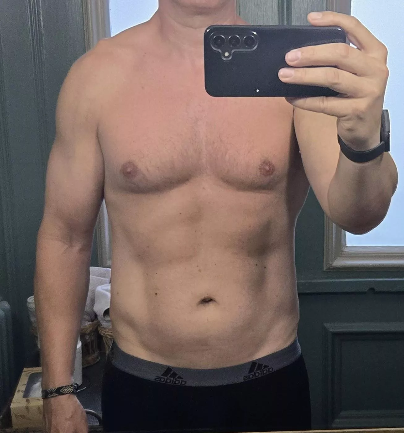 [48] you have had a crush on your friends dad for ages and you see him checking you out one day what do you do? posted by More_Present8862