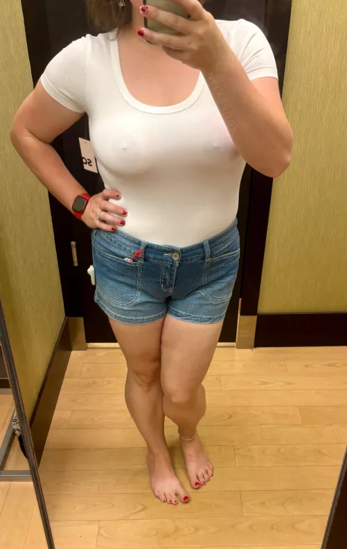 Dressing room lights tend to show off my mombod assets  by Nylas_Nook