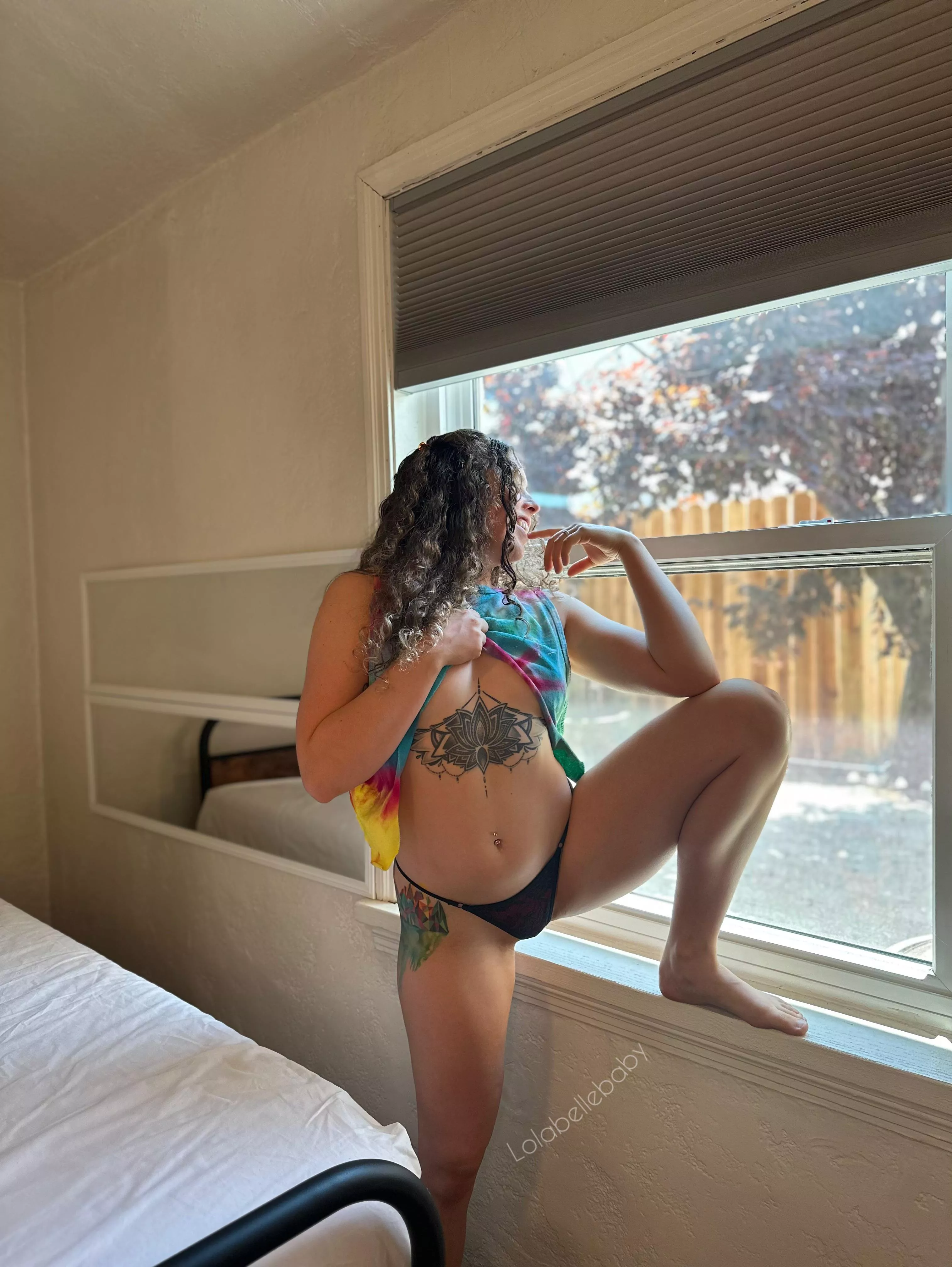 Sunshine and boobies ☺️ posted by lolabellebaby